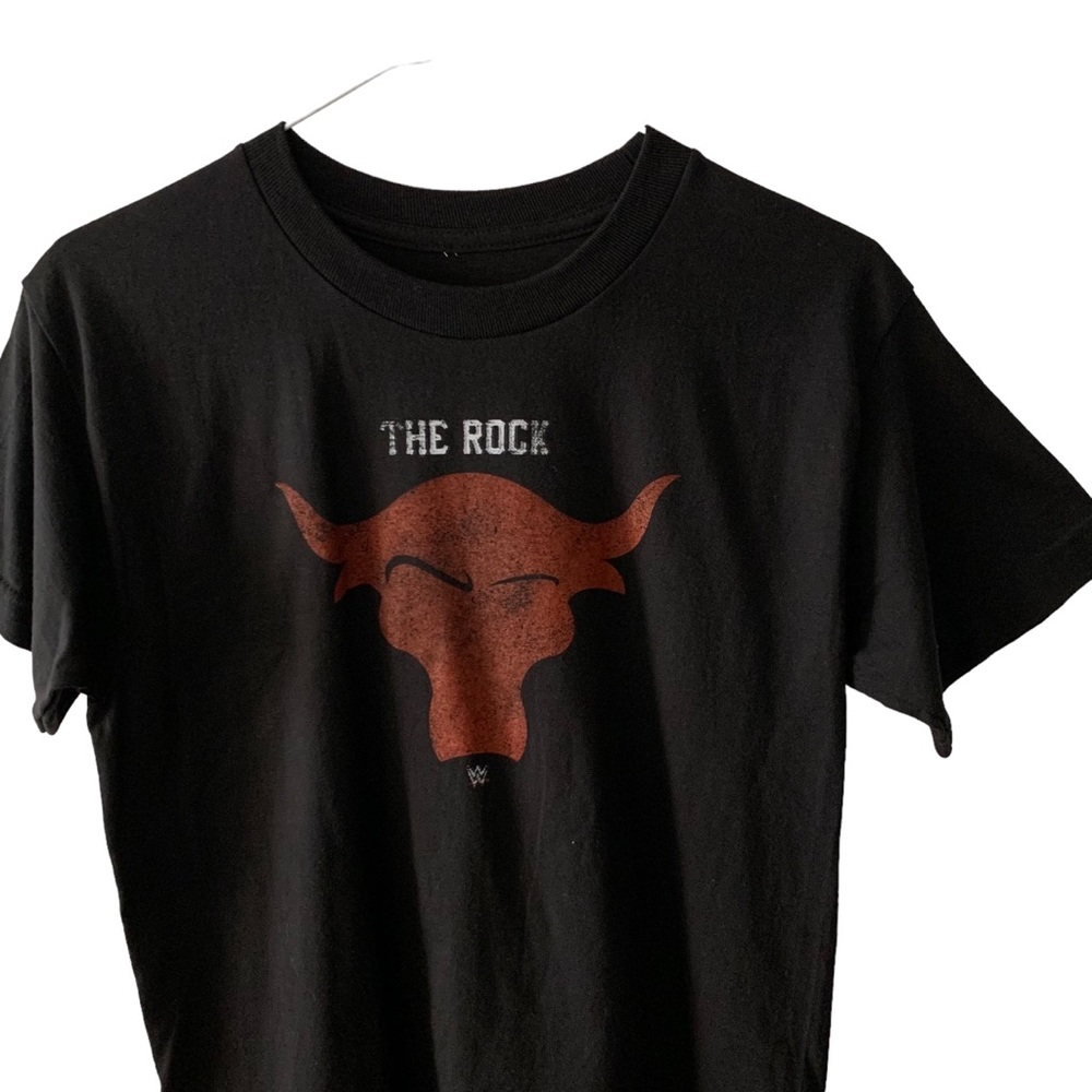 NEW WWE Wrestling Dwayne The Rock Johnson Women’s Graphic T Shirt Black - Picture 3 of 8